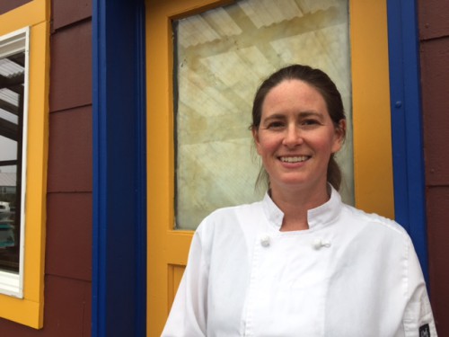 Chef Colette Nelson is the owner and executive chef of the Mediterranean-inspired restaurant Ludvig’s Bistro in Sitka. On Saturday (08-06-16), she’ll compete in a national seafood cook-off in New Orleans. (Emily Kwong, KCAW, Sitka)
