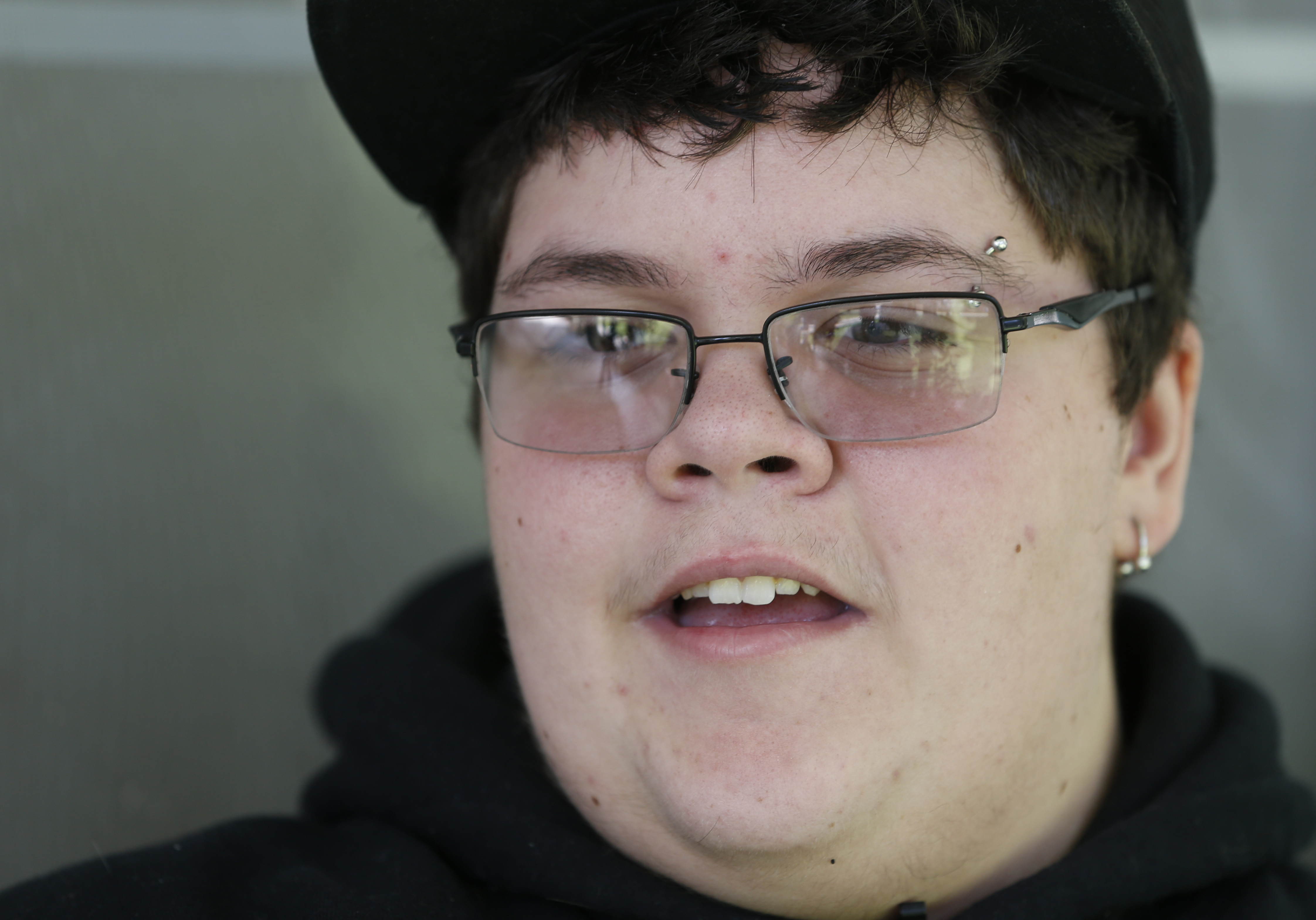 Gavin Grimm, a transgender student, speaks during an interview at his home in Gloucester, Va., in 2015. (Steve Helber, Associated Press)
