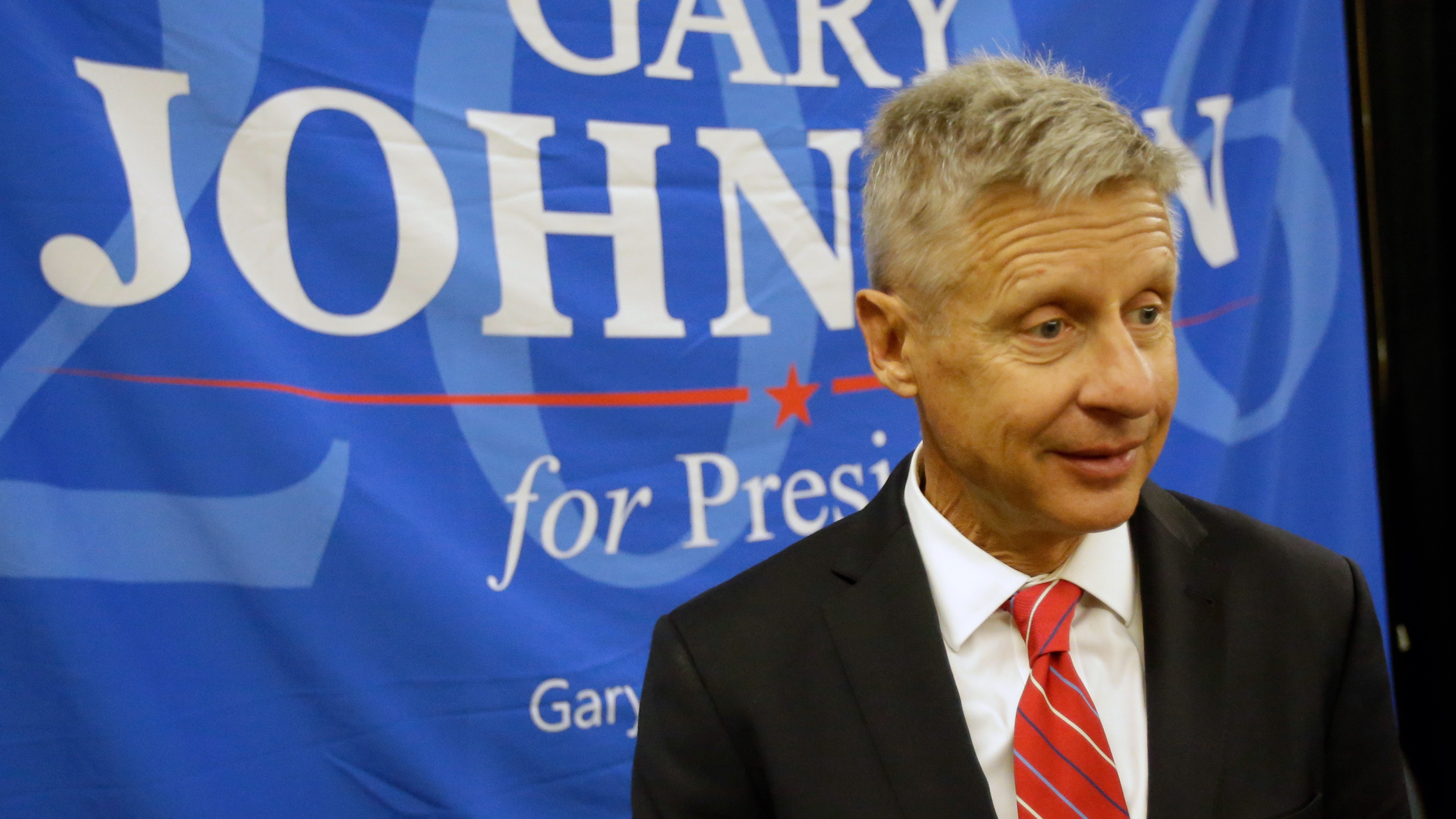 Libertarian presidential candidate Gary Johnson needs to get to 15 percent in polls to make it onto the debate stage this fall. (John Raoux, Associated Press)