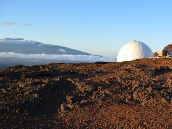 Six people just finished a yearlong experiment living inside a dome in Hawaii to simulate life on Mars. (Photo by Sian Proctor/NASA HI-SEAS)