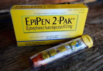 An aggressive marketing campaign has made the EpiPen the go-to drug for treating anaphylaxis. (Photo by Mark Zaleski/Associated Press)