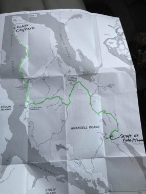 Wrangell bat survey route. (Photo by Aaron Bolton/KSTK)