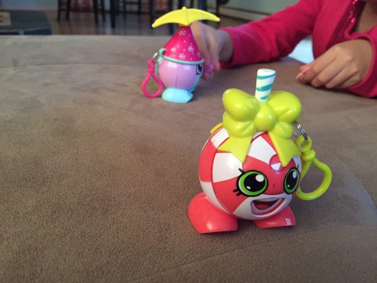 Rusty plays with her Shopkins toys. (Photo by Anne Hillman/Alaska Public Media)