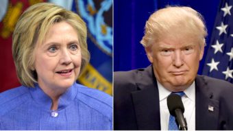 Democrat Hillary Clinton, left, and Republican Donald Trump, right, will debate for the first time Monday night. AFP/AFP/Getty Images