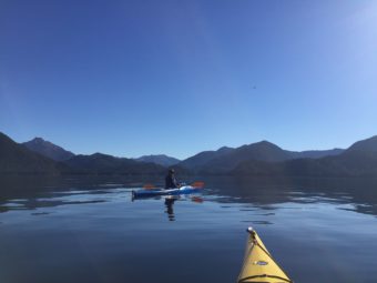 A Kayaker on Sitka Sound, Oct. 9th, 2016 (Photo by Emily Kwong/KCAW)