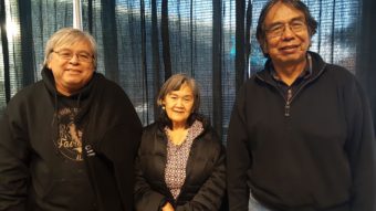 Jim LaBelle, his wife Susan LaBelle and Bob Sam at the 2016 Elders and Youth conference in Fairbanks. (Photo by Jennifer Canfield)
