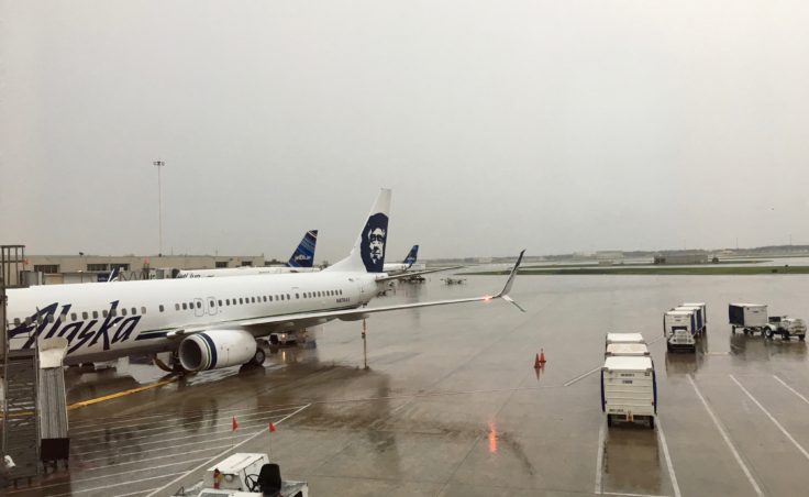 The last Alaska Airlines flight out of Orlando International Airport on Thursday.