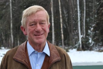 Bill Weld, former governor of Massachusetts, is the Libertarian Party’s nominee for Vice President with running mate Gary Johnson. He stopped by Alaska Public Media to discuss his platform. (Photo by Wesley Early, Alaska Public Media)