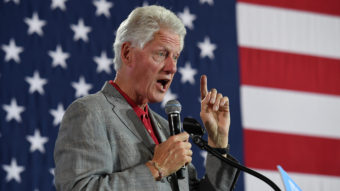 Former President Bill Clinton speaks at a campaign event for Democratic nominee Hillary Clinton at a college campus in Nevada. (Photo by Ethan Miller/Getty Images)