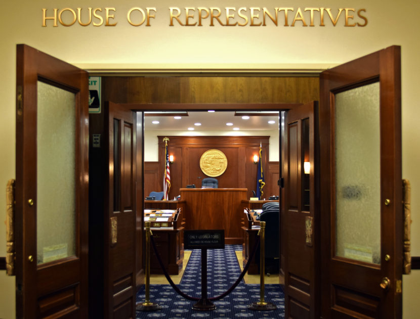 The Alaska House of Representatives entrance in the Capitol in Juneau, Feb. 6, 2015. (Photo by Skip Gray/360 North)