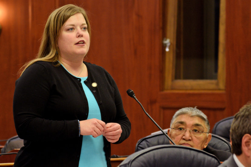 Rep. Geran Tarr addresses the Alaska House of Representatives in 2014. 