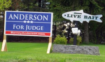 Campaign sign in Mount Pocono, Pennsylvania