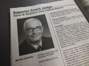 The election pamphlet contains a brief biography of each judge up for retention.