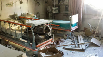 This month, the last four functioning hospitals in eastern Aleppo, including the one pictured above, were hit by airstrikes and ceased operations. (Courtesy Union of Medical and Relief Organizations)