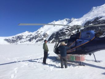 Black carbon sampling trip on the Juneau Icefield in May 2016.