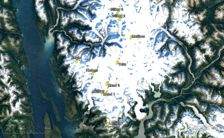 Researchers traveled to ten sites on seven glaciers on the Juneau Icefield in 2016 to find traces of black carbon or soot.