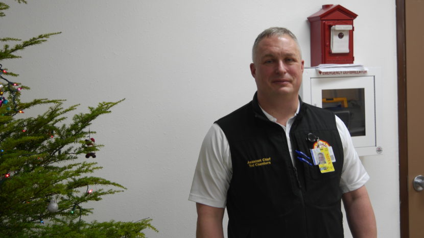 Assistant Chief Tod Chambers at the Juneau Fire Station downtown, Saturday.