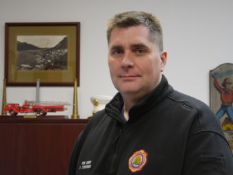 Fire Chief Rich Etheridge at the Juneau Fire Station in downtown on Tuesday.