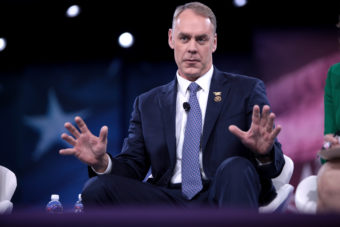 U.S. Congressman Ryan Zinke of Montana speaking at the 2016 Conservative Political Action Conference at National Harbor, Maryland, on March 3, 2016.