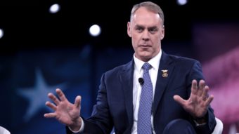 U.S. Congressman Ryan Zinke of Montana speaking at the 2016 Conservative Political Action Conference at National Harbor, Maryland, on March 3, 2016.