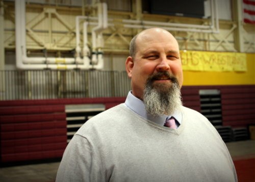 Mike Kimber has been coaching wrestling at Mt. Edgecumbe High School for 17 years. (Emily Russell/KCAW)