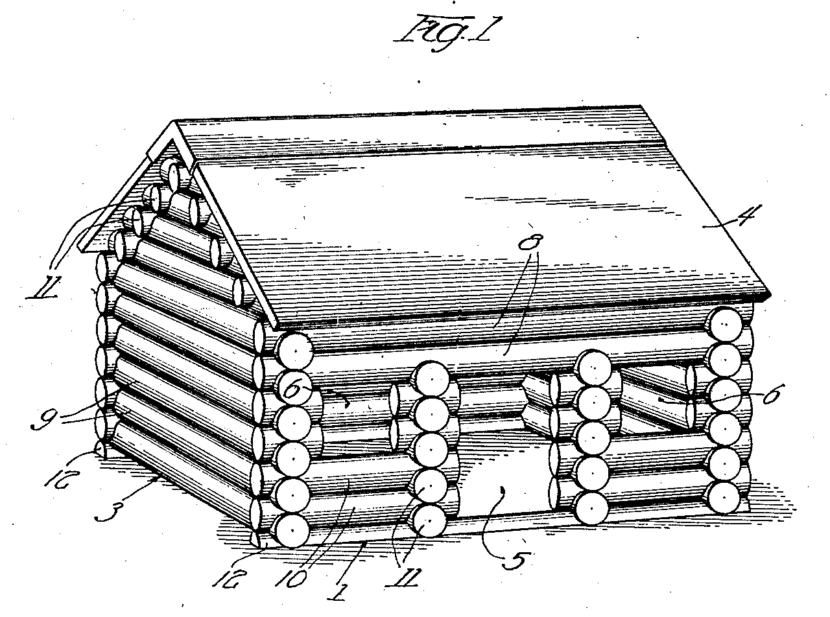 A Lincoln Log cabin.(Creative commons photo by (Creative commons photo by Lloyd Wright John)