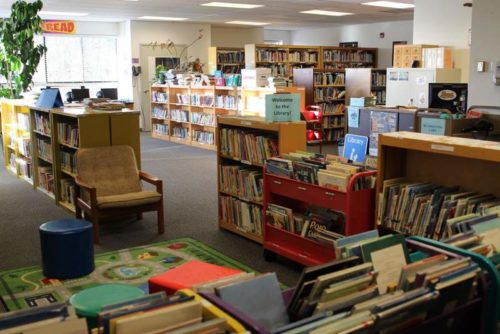 Kake’s library was reopened in October 2015 after a 16-year hiatus. Renamed the Shirley Jackson Library, after a local teacher, the facility is operated by the school district, but open to the public. (Photo by Emily Kwong/KCAW)