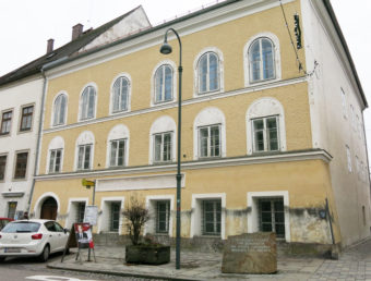 Adolf Hitler was born in 1889 in an upstairs apartment of this house in the Austrian town of Braunau am Inn, near the border with Germany. Soraya Sarhaddi Nelson/NPR