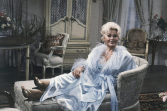 Zsa Zsa Gabor strikes a glamorous pose during a rehearsal for CBS's As The World Turns in 1981.