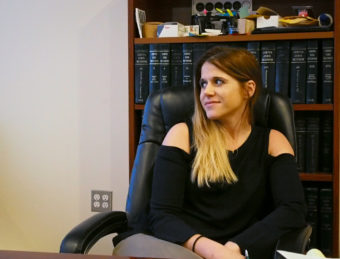Anchorage lawyer Jana Weltzin talks in her midtown office. Weltzin specializes in marijuana law, at a time when the emerging legal niche is at the center of commercial cannabis in the state. (Photo by Zahariah Hughes/Alaska Public Media)