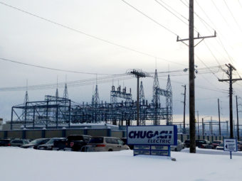Chugach Electric in Anchorage is one of three utilities announcing a preliminary agreement to work together to reduce power costs. (Photo by Elizabeth Harball/Alaska's Energy Desk)