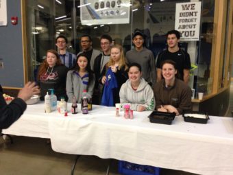 National Honor Society students helped serve food at the pancake dinner at Thunder Mountain High School on Sunday, Jan. 29, 2017. (Photo by Quinton Chandler/KTOO)