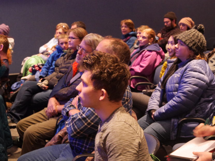 Audience at the CCFR ice safety training at Mendenhall Glacier Visitor Center on Saturday.