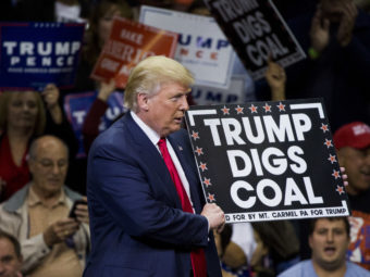 President-elect Donald Trump's promises to bring back miner jobs and open mines again appealed to many voters in coal country. (Photo by Dominick Reuter/AFP/Getty Images)