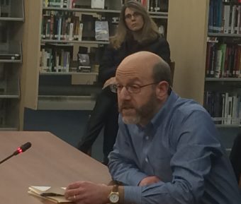 Jon Kurland speaks at the school board meeting Tuesday.