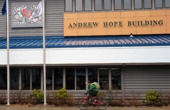 The Andrew Hope Building in downtown Juneau is home to the courtroom of the Central Council of Tlingit and Haida Indian Tribes of Alaska. (Photo by Ed Schoenfeld/CoastAlaska News)
