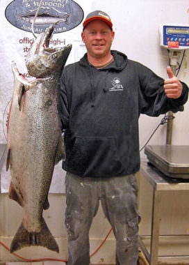 David Turner Jr. won 2016's Spring King Salmon Derby with a 29.25-pound salmon. (Image courtesy Central Council of Tlingit and Haida Indian Tribes of Alaska)