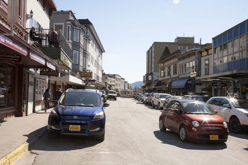 Franklin Street is one of the oldest streets in Juneau, but how it got its name is a mystery to many. (Photo by Tripp J Crouse/KTOO)