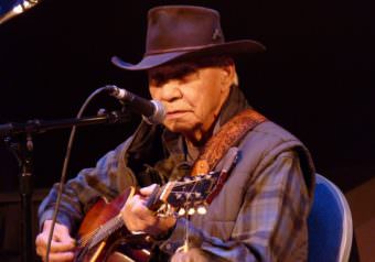 Tagish, Yukon, country singer Art Johns plays the Alaska Folk Festival in Juneau April 4, 2017. (Photo by Ed Schoenfeld, CoastAlaska News)