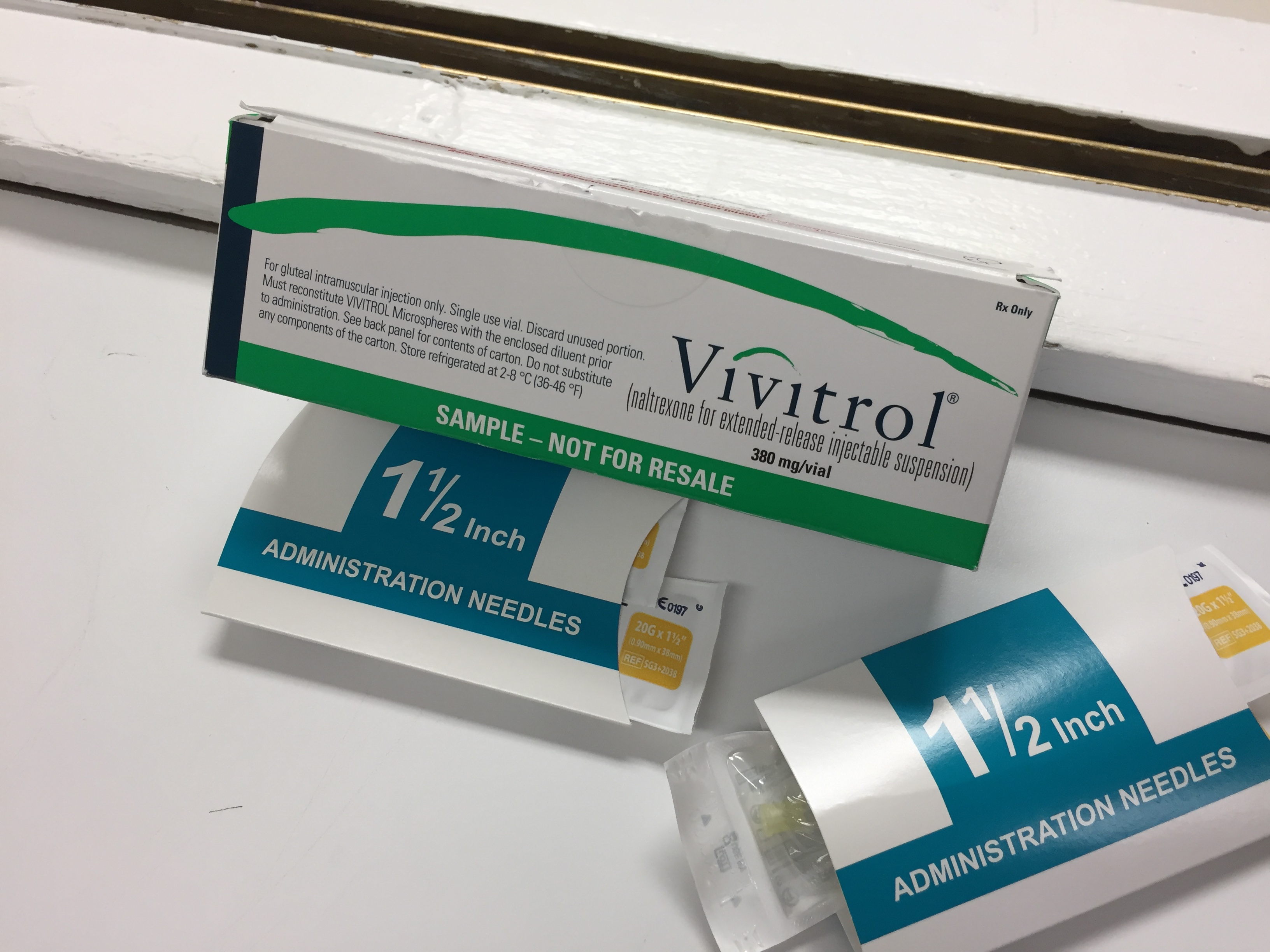 Vivitrol is the injectable form of naltrexone, which cuts cravings for opioids and alcohol. (Photo by Anne Hillman/Alaska Public Media)