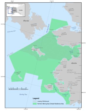 President Barack Obama imposed protections on the Bering Straits. President Trump revoked them. (Map courtesy Bering Sea Elders Group)