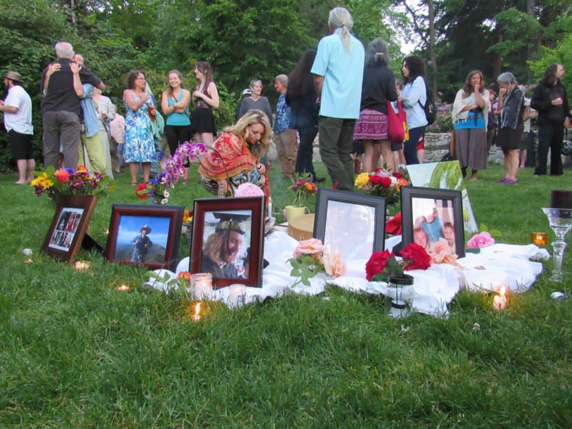 The memorial for Taliesin Nomkai Meche was held in Ashland's Lithia Park on the evening of Saturday, May 27, 2017.