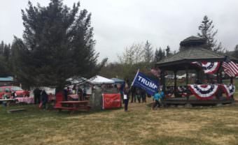 Pro-recall group Heartbeat of Homer holds rally at WKFL Park downtown Homer.