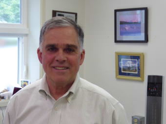 Ted VanBronkhorst in his Juneau School District office on Wednesday.