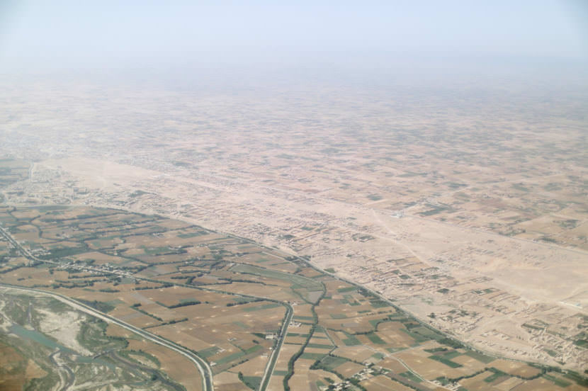 The view flying into Lashkar Gah on June 5, 2016.