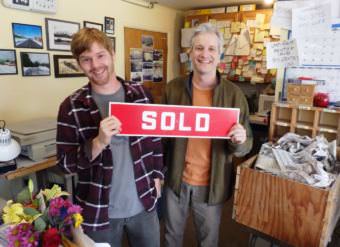 Kyle Clayton bought the Chilkat Valley News from longtime reporter and five-year owner Tom Morphet. (Photo by Emily Files/KHNS)
