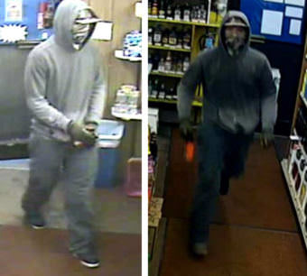 Juneau police released these images of a suspect they say robbed a Liquor Barrel convenience store in Lemon Creek this week. (Photo courtesy Juneau Police Department)