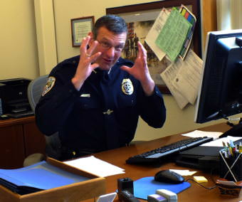 Juneau Police Chief Bryce Johnson describes what it felt like to be pepper sprayed during a department training session.