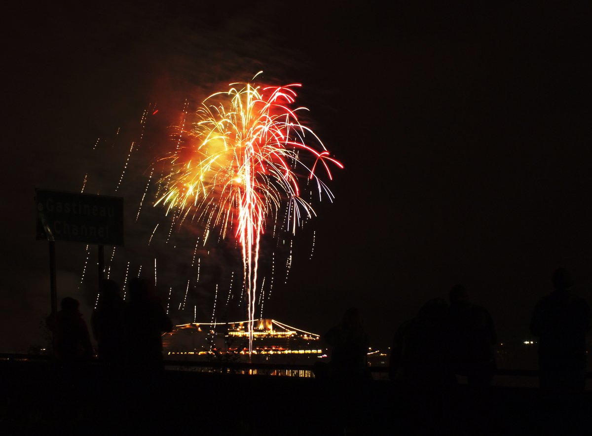 People watch the fireworks launched from Gastineau Channel for the 2017 Fourth of July celebration. (Photo courtesy Matt Miller)