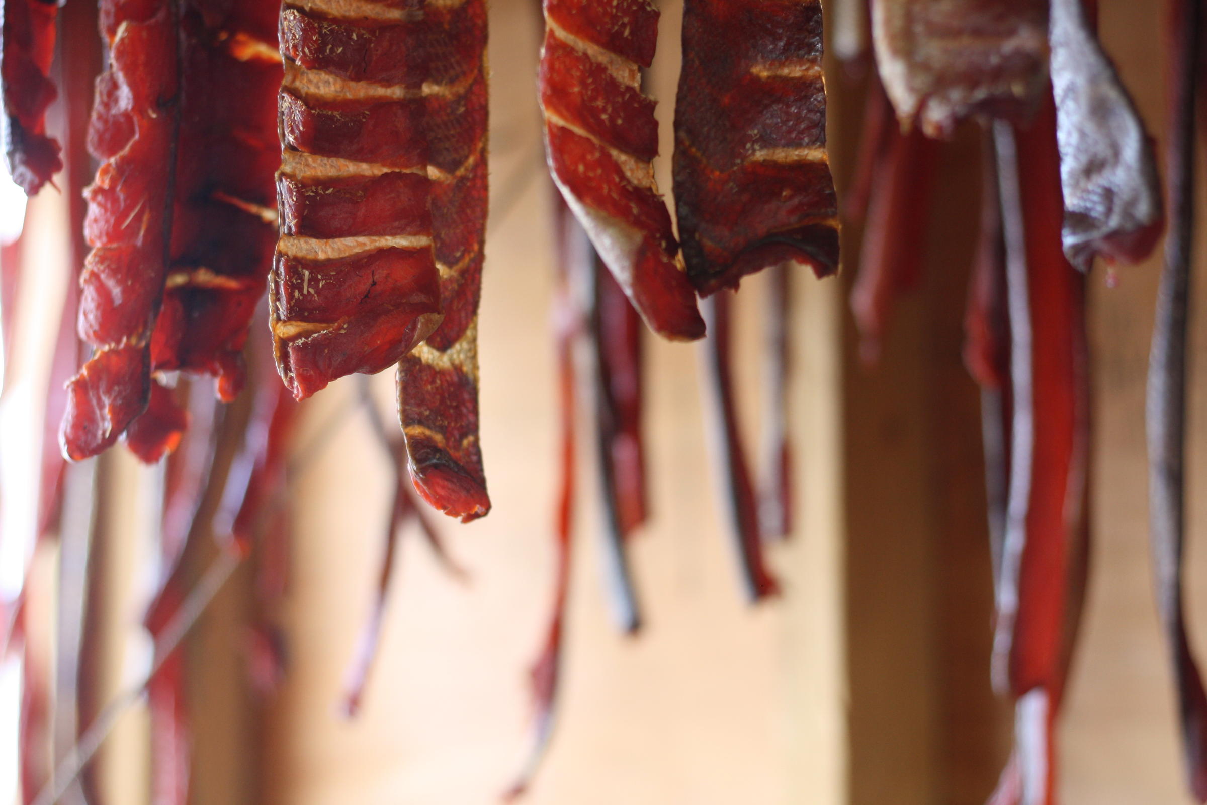 The men in the program caught and smoked fish to take home with them after graduation. (Photo by Avery Lill/KDLG)